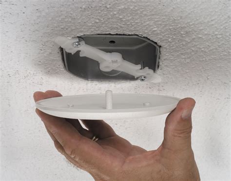 how to cover electrical box in ceiling|round blank ceiling box cover.